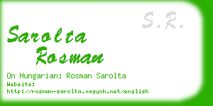 sarolta rosman business card